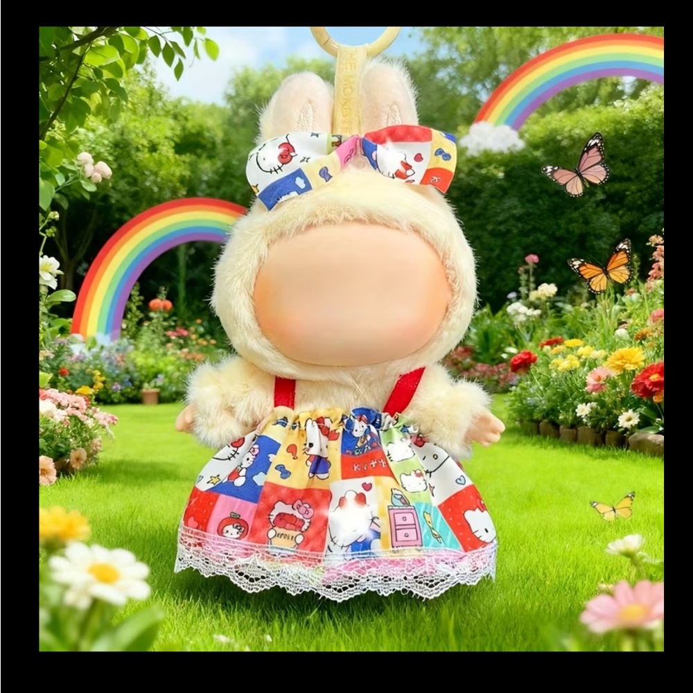 Labubu Hello Kitty Dress & Hairbow